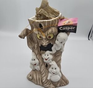Vintage Casper Ghost Ceramic Tree Middle Eye Candle or bulb w socket Halloween